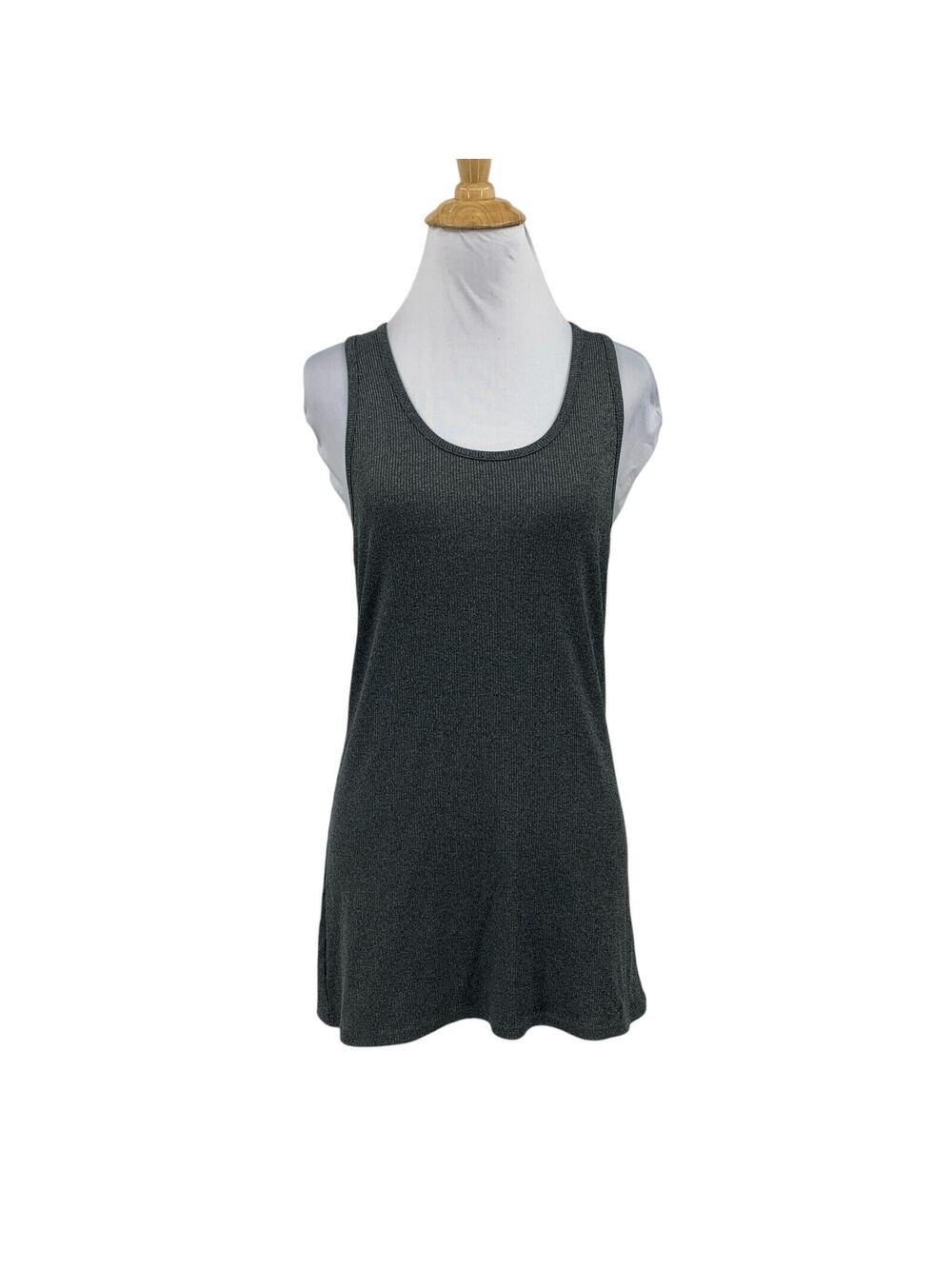 Under Armour Tank Top Womens S‎ Small Gray Pink Heather Ribbed Scoop Neck Tunic